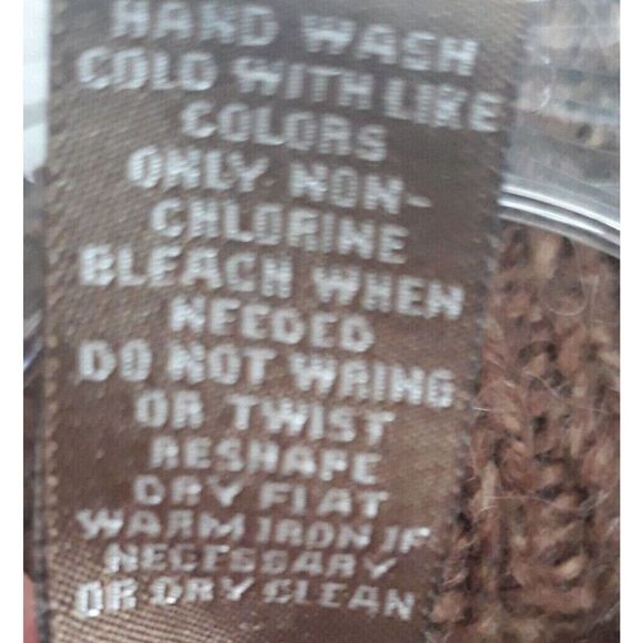 Fenn Wright Mansion Alpaca Wool Sweater Womens Med Brown Button Up Longline Shor - Picture 9 of 9